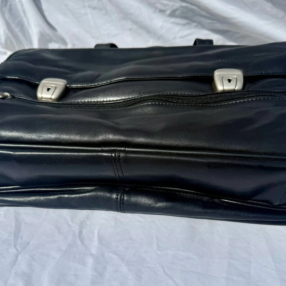 Samsonite Professional Leather Series Laptop Briefcase Shoulder Bag Black